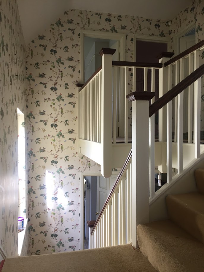 Hallway Wallpapering