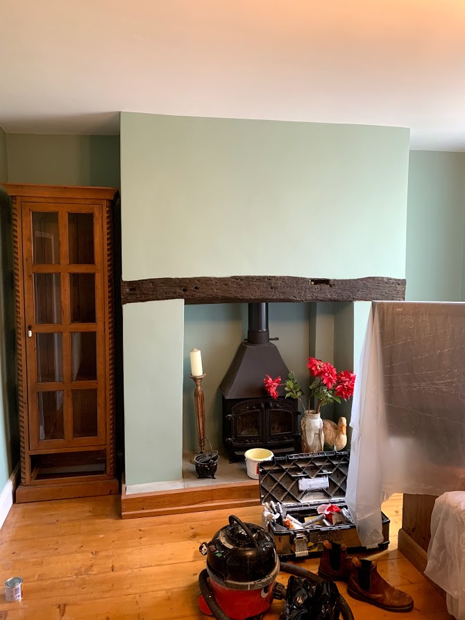 Little Greene Aquamarine paint on wall, example of Interior Decorating