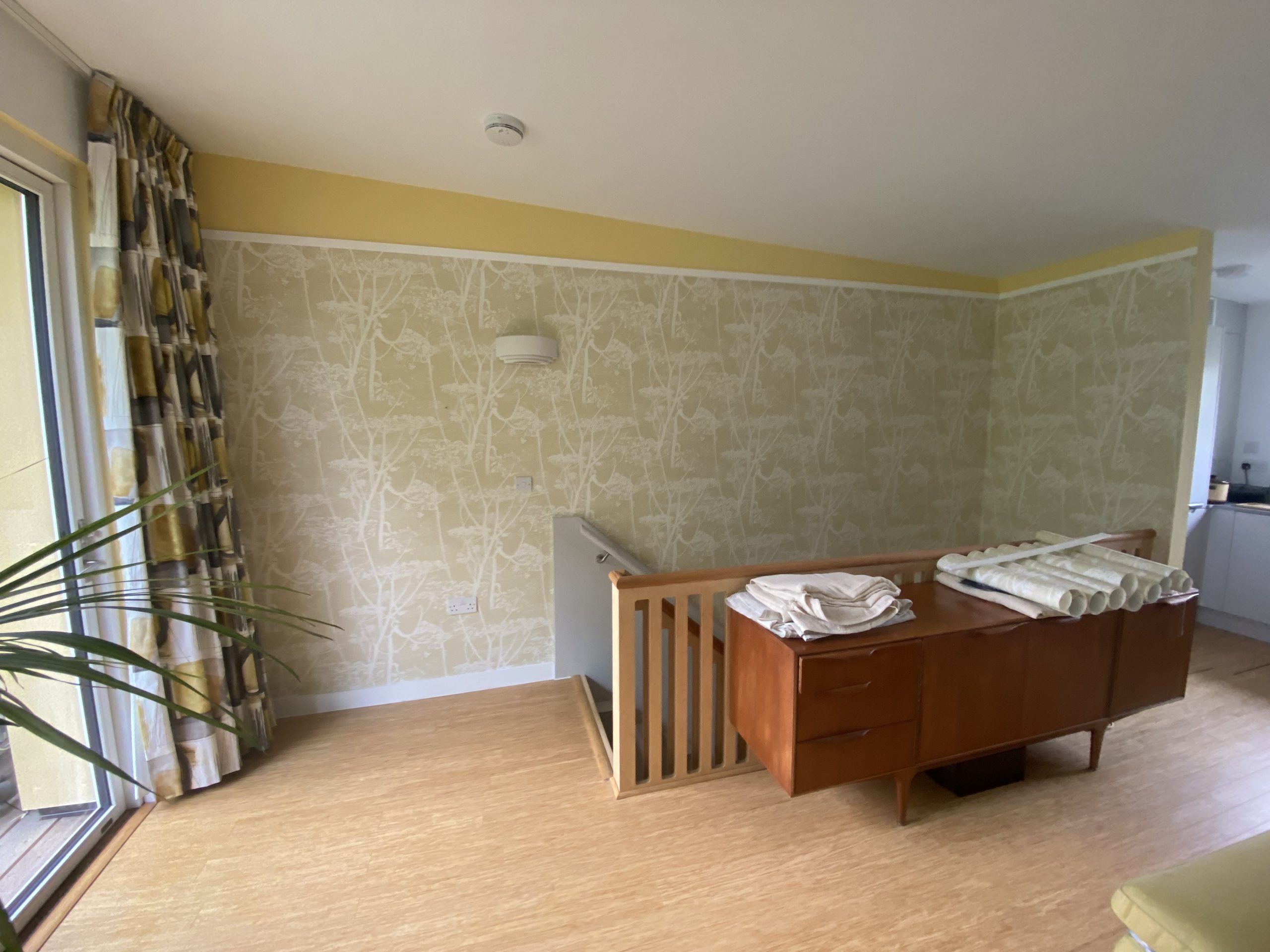 Stairwell Wallpapering by Everett Painting