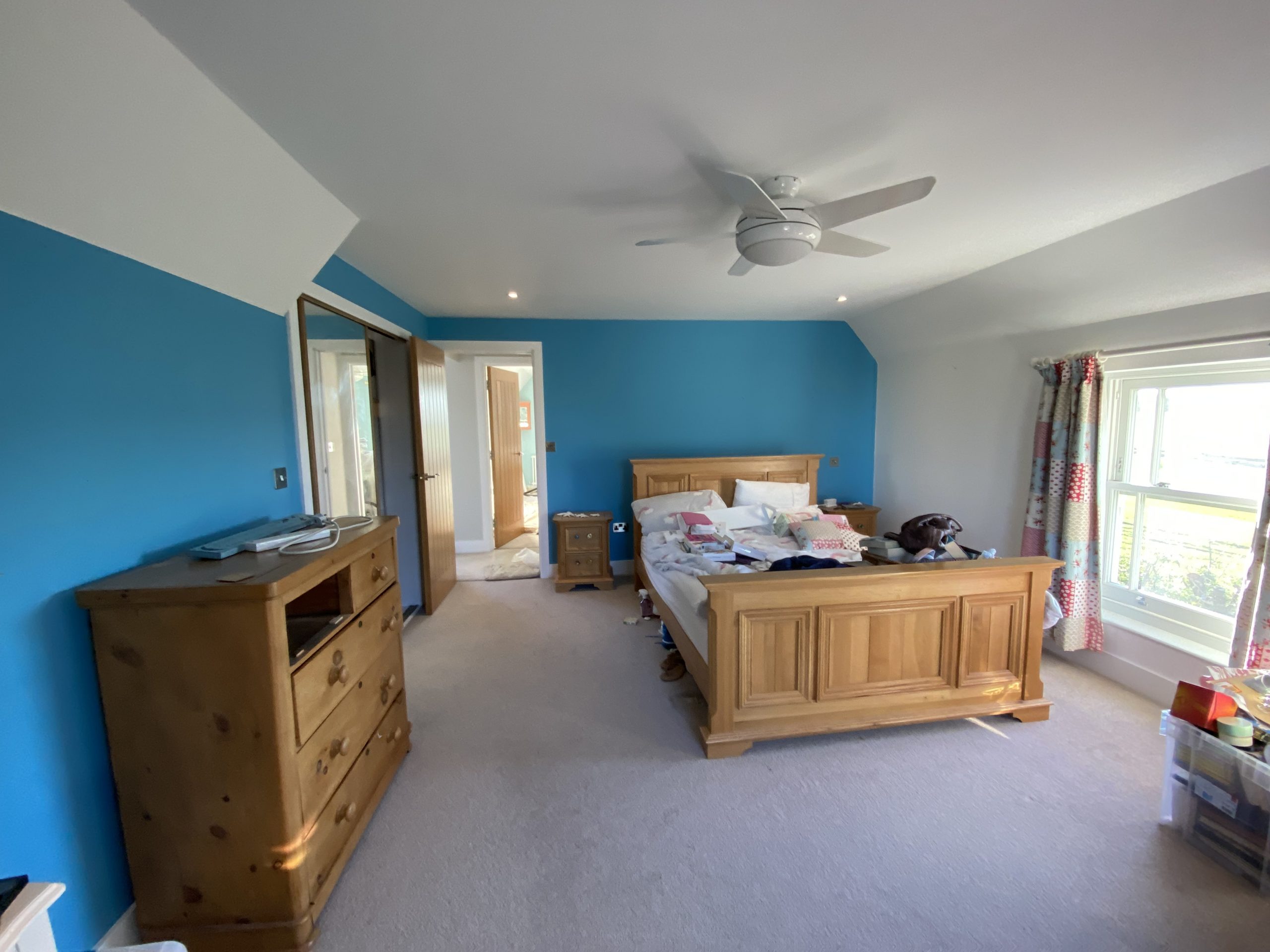 finished decorated bedroom