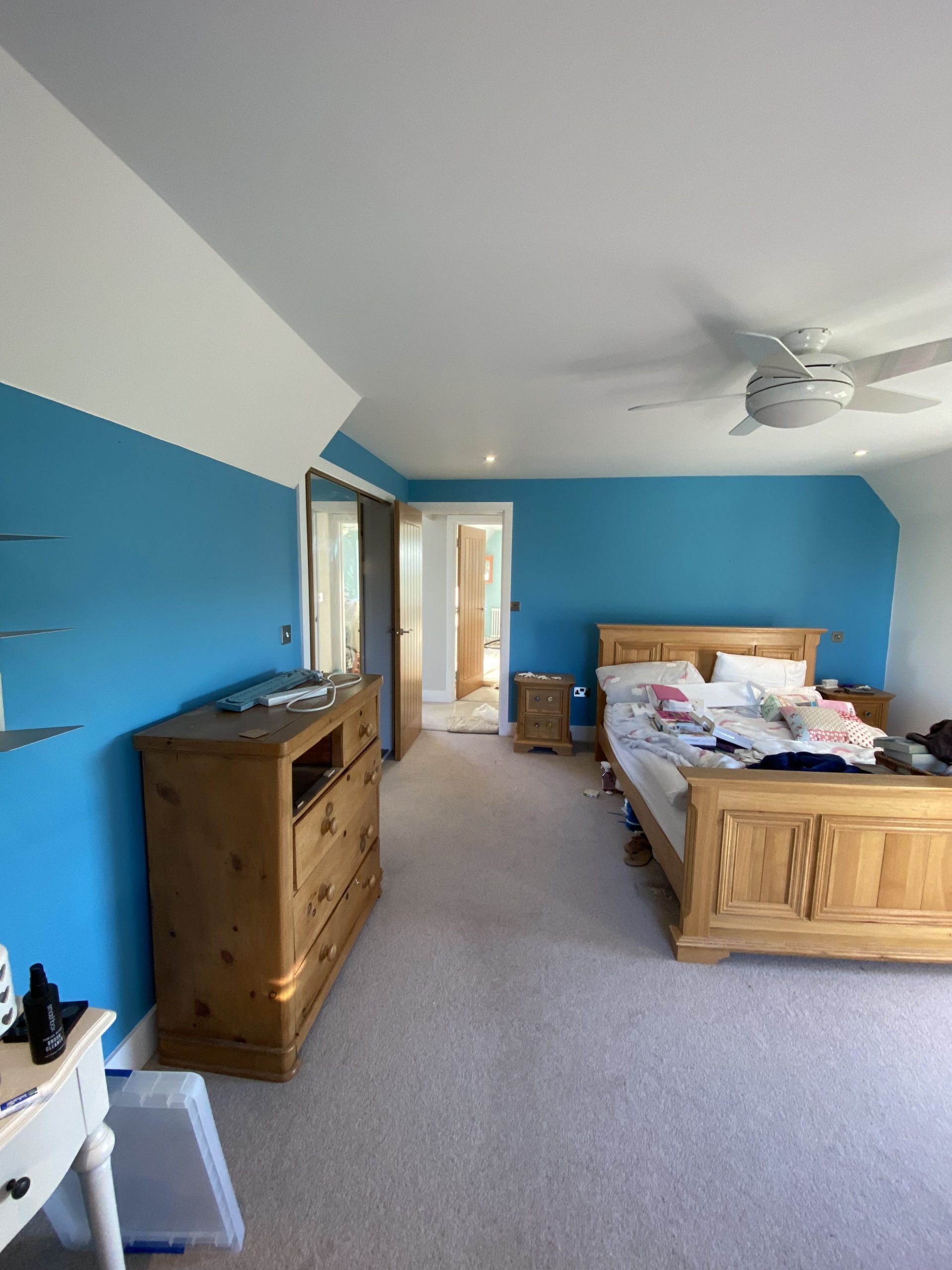 finished painted bedroom